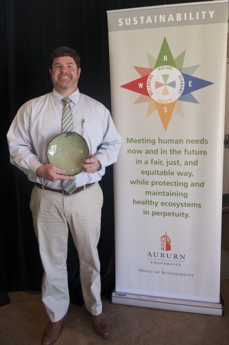 Photo of Mr. Glenn Loughridge with his Spirit of Sustainability Award.