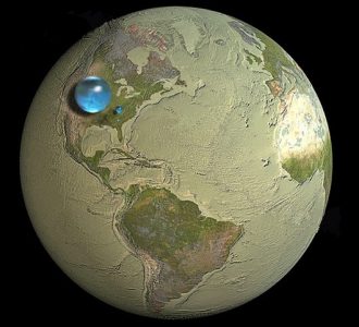 USGS depiction of water on Earth.