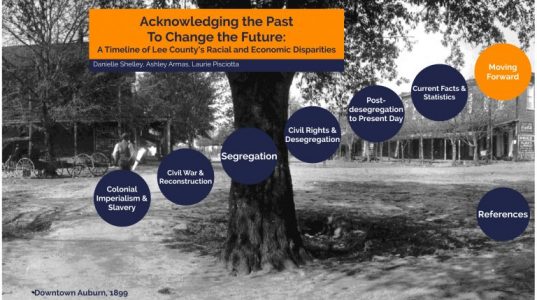 Acknowledging the Past To Change the Future: A Timeline of Lee County's Racial and Economic Disparities. A SUST 5000 Student Project.