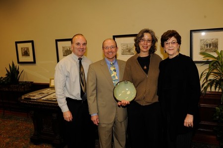 Photo of Award recipient Lindy Biggs (third from left) is picture here with Dr. Don Large - Executive VP and CFO of Auburn University