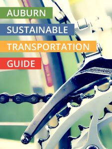 Image of the cover of the Auburn Sustainable Transportation Guide that links to the guide.