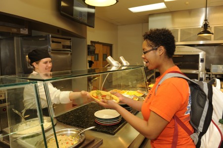 Students can get made to order food at many locations on campus.