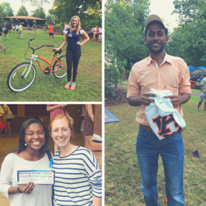 A photo collage of door prize winners from the Sustainability Picnic.