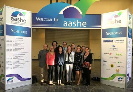 Picture of Office of Sustainability Interns & Staff at AASHE 2016 Conference