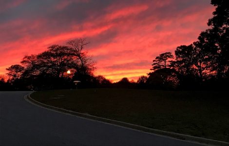A Winter Sunset in Auburn, Alabama