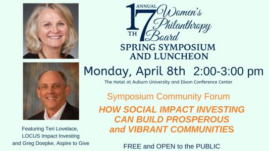 womens philanthropy board spring symposium poster