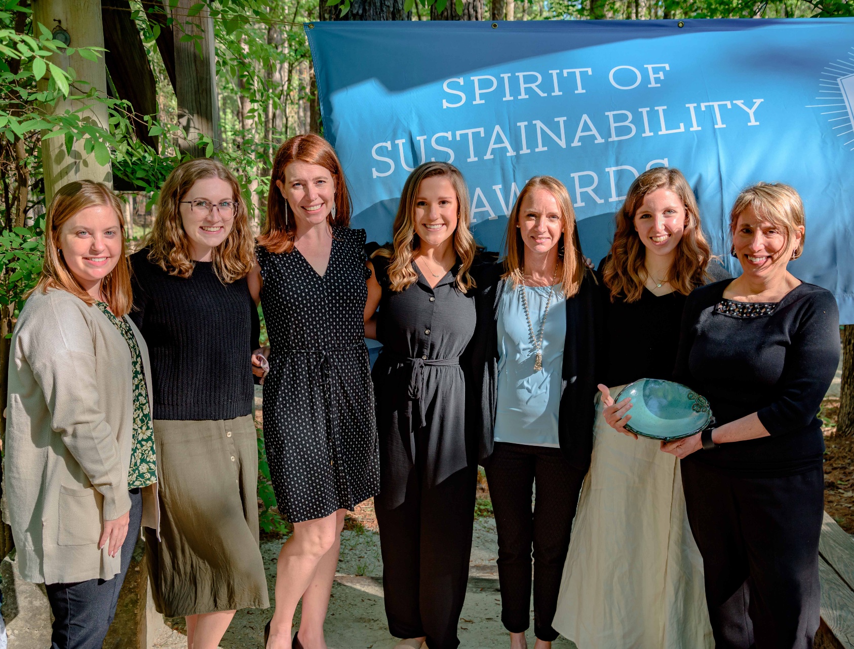 Photo of representatives from the Hunger Solutions Institute with their Spirit of Sustainability Award