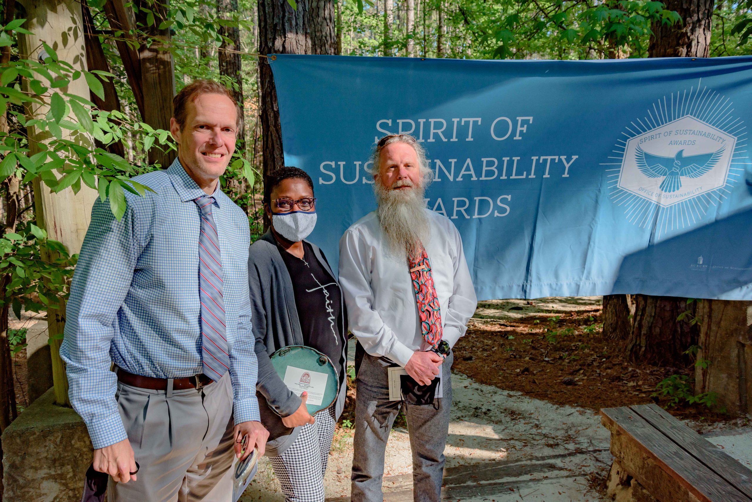 Staff from Student Counseling and Psychological Services with their Spirit of Sustainability Award