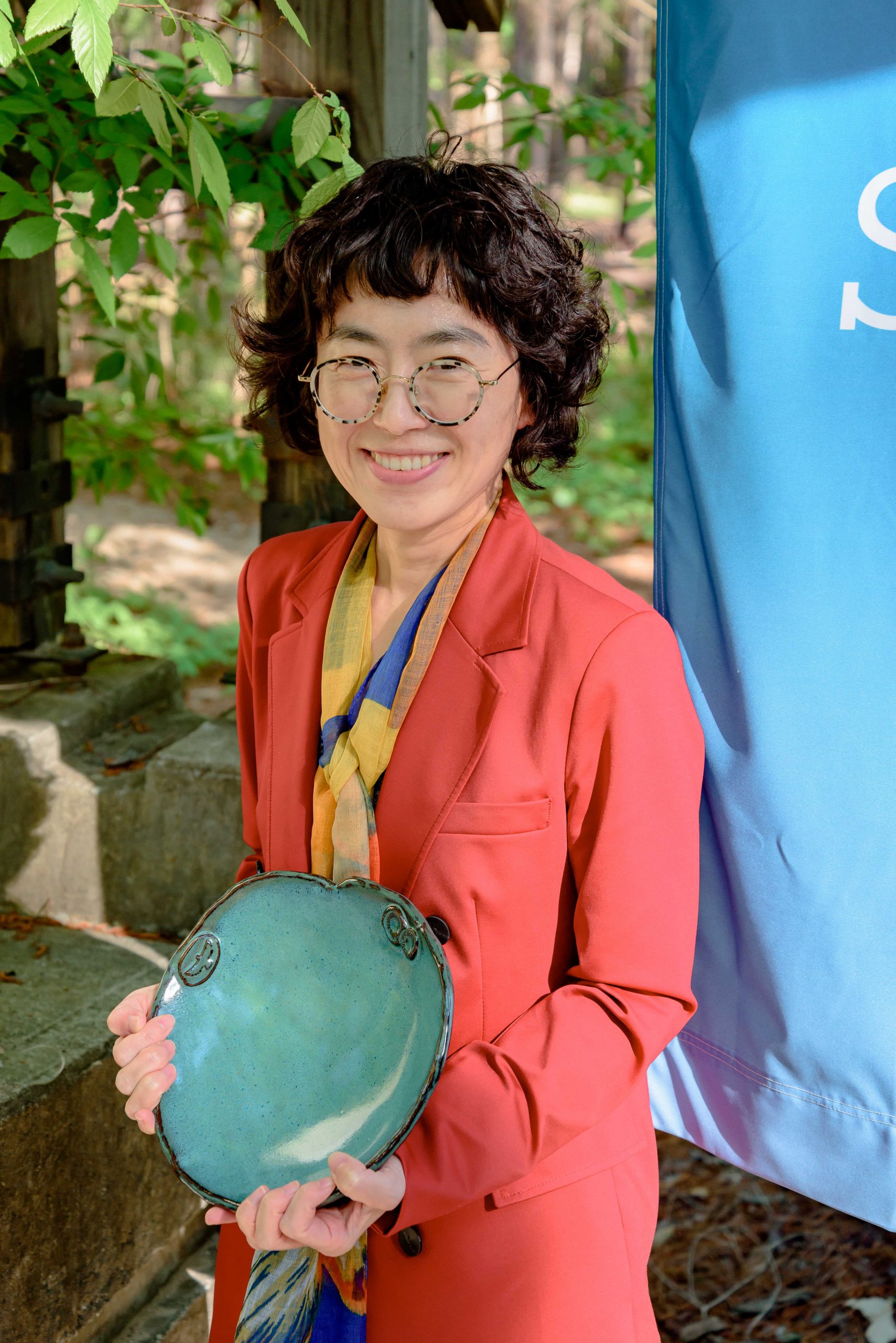 Photo of Young-A Lee with her Spirit of Sustainability Award