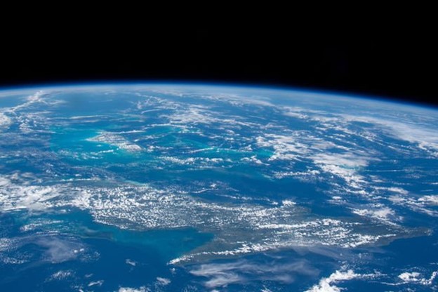 A photograph of Earth from space