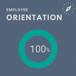 Graphic showing percent scoring in the category “Employee Orientation”