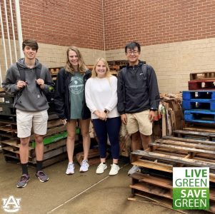 Students at Waste Reduction and Recycling location