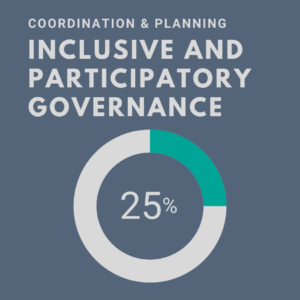 Inclusive and Participatory Governance graph showing 25%