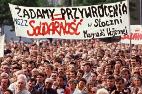 The Solidarity Movement in Poland: Protesting People with a Sign.