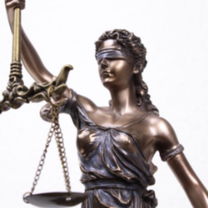a woman with a balance