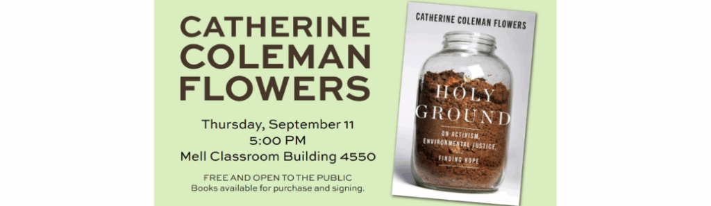 Image: Book Cover Catherine Coleman Flowers Book: Holy Ground on activism, environmental justice, and finding hope