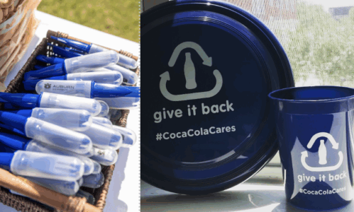 reuseable utensils and frisbees-plates