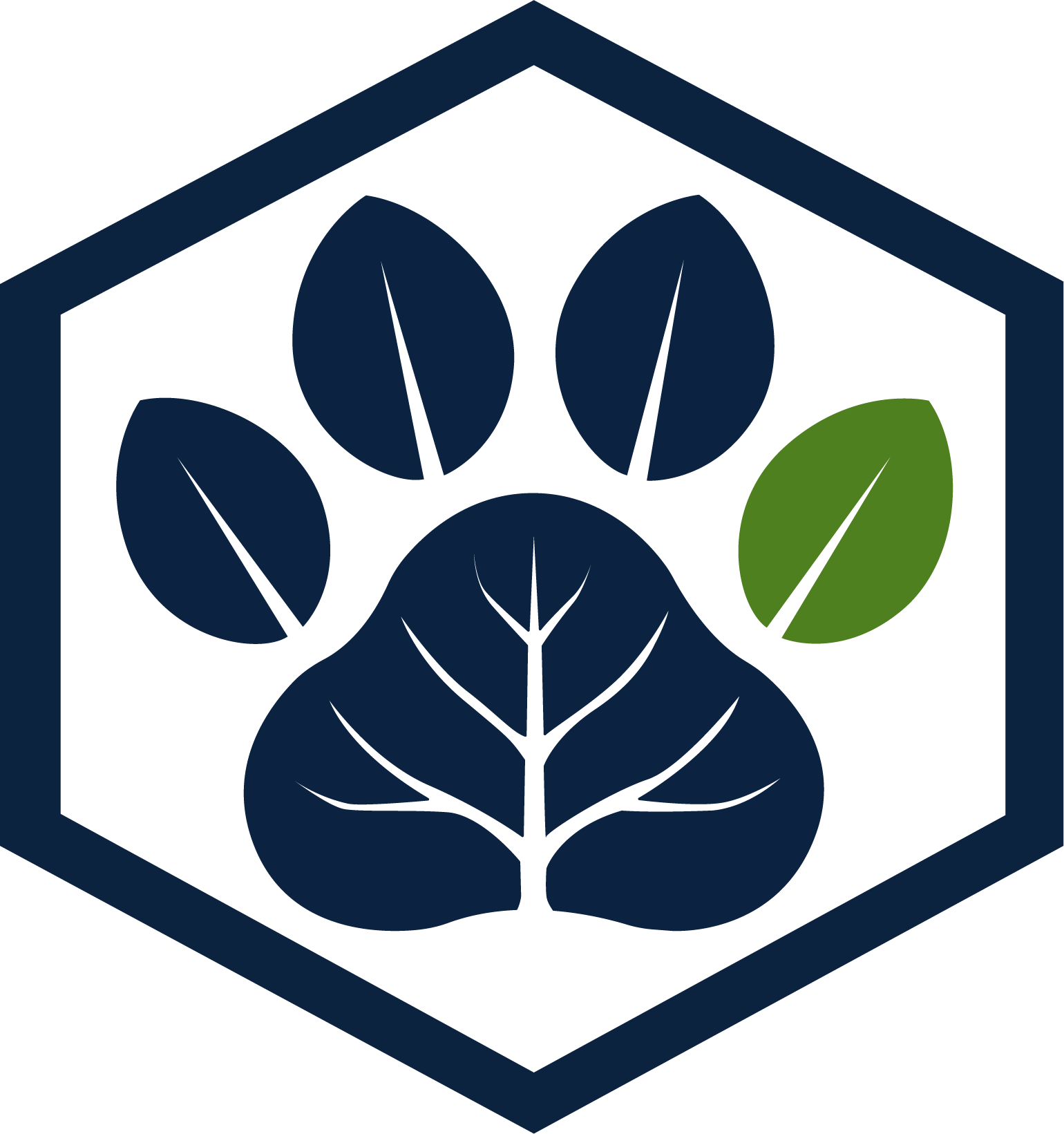 TIGERSpaces Paw Logo - Prowler Tier with the pad and three toes highlighted
