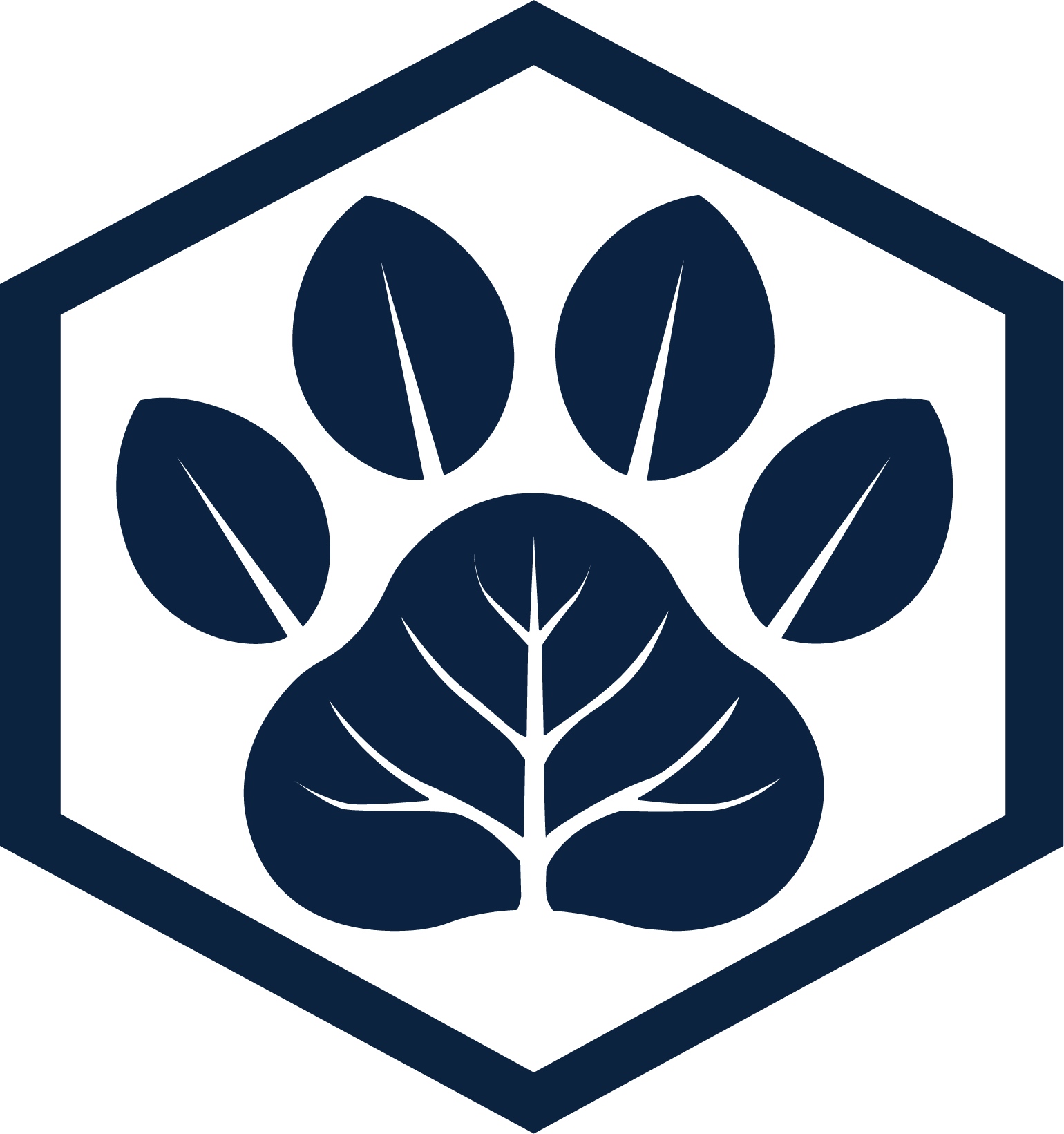 TIGERSpaces Paw Logo - Sentinel Tier with the pad and four toes highlighted