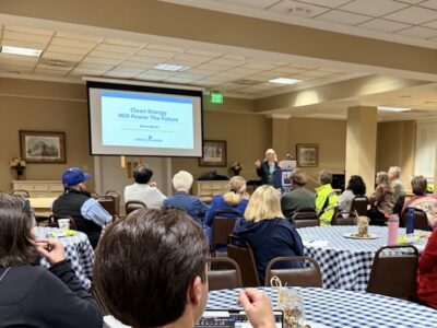 League of women voters gathered in a conference room to prresent on Energy in Alabama